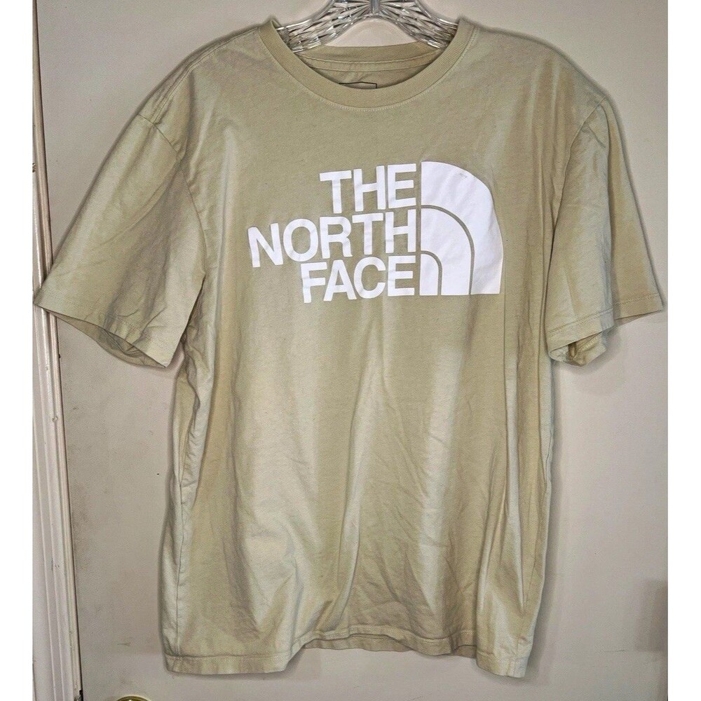 The North Face Men's Beige Circular Design Logo Graphic Crew Tee L NF0A812M